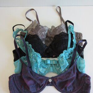Lof of 4 Various Brands 34B Underwire Preowned Bras
